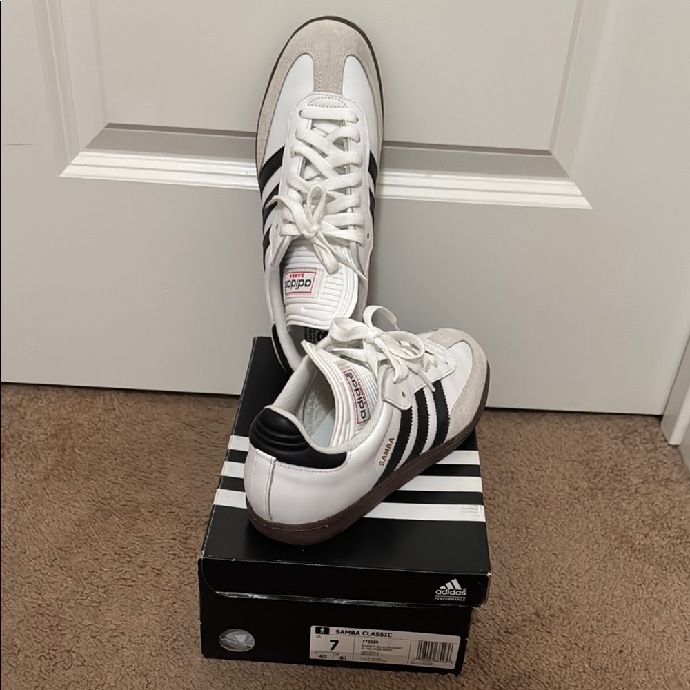 Adidas Samba Classic White and Black Shoes